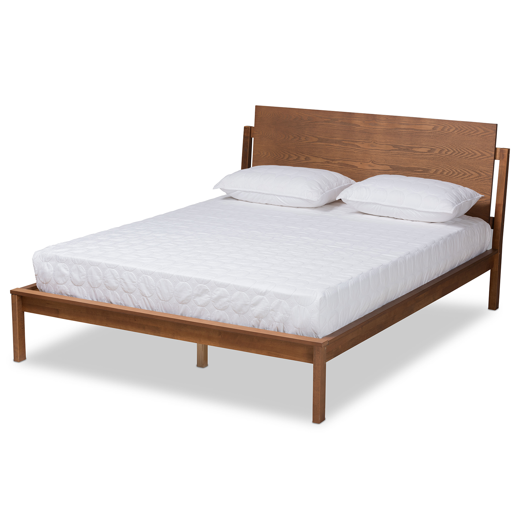 Baxton Studio Giuseppe Modern and Contemporary Walnut Brown Finished King Size Platform Bed